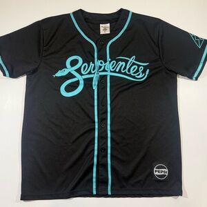 Arizona Diamondbacks AZ DBacks Black and Teal Serpientes Jersey SGA Size XL